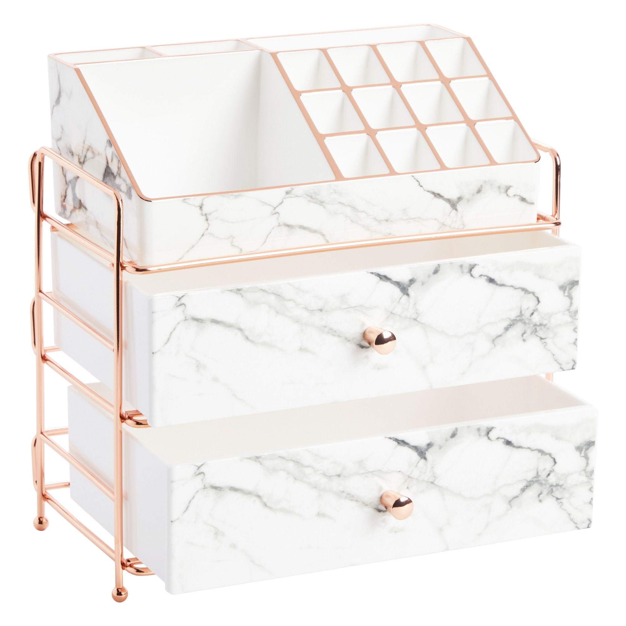 Joylin Makeup Organizer Rebrilliant Finish: White