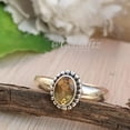 thumbnail image 3 of Vintage Boho Citrine Ring: Handmade Sterling Silver Cocktail Ring, 3 of 5