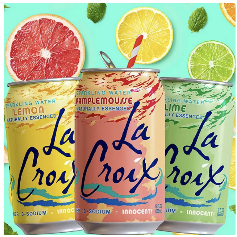 LaCroix Sparkling Water Variety Pack, 12 fl. oz., 24 Cans, Lime