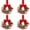 4pcs/set, variant on 6 Pcs 6" Christmas Wreath Mini Cabinet Wreaths for Kitchen with Ribbon Bows Red Berry Small Window Wreaths for Window Door Farmhouse Wreath Christmas Party Decorations