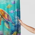 thumbnail image 3 of Orinice  Sea Turtle Shower Curtain Watercolor Turtle Ocean, Blue Ocean Bathroom Curtain Set with Hooks  69x72, 3 of 7