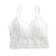 thumbnail image 4 of Gibobby Brasier deportivo mujer Mujeres Tallas grandes Chaleco Crop Wireless BNew Mujeres Sujetadores de encaje Top Cómodo Bralette Color sólido Ropa interior(Blanco,Talla única), 4 of 5