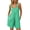 Bright Green, variant on Women Sleeveless Strap Jumpsuit Backless Loose Waist Summer Street Style Straight Leg Three Quarter Pants