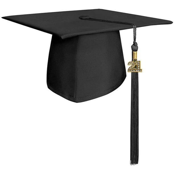 Endea Graduation Matte Cap & Tassel with Gold Bling Charm (Black, 2021 ...