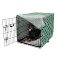 thumbnail image 5 of Brick Dog Crate Cover, Creative Image Pieces with Blocks, Easy to Use Pet Kennel Cover Small Dogs Puppies Kittens, 7 Sizes, Seafoam Hunter Green, by Ambesonne, 5 of 6