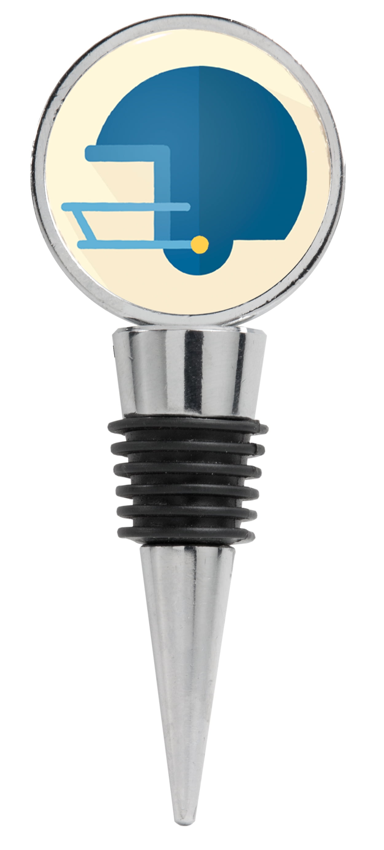 Simple Vector Illustration of a Football Helmet Wine Stopper