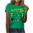 thumbnail image 3 of JURANMO Women's St Patricks Day Shirts Funny Luck Shamrock Graphic Tees Summer Casual Crew Neck Blouses 2025 Vacation Holiday Beach Outfits Green L, 3 of 6