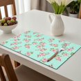 thumbnail image 6 of Placemat, Pioneer Flower Floral Print Pattern Place Mats Table Mat Set Of 2, PVC Washable Placemats for Party Kitchen Dining Decoration, 18x12 Inch, Fade Resistant, 6 of 6