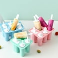 thumbnail image 4 of BIBABLYKE Silicone Ice Cream Molds with Stick for Handmade Popsicles Easy Releases 6 Compartments Moulds Ice Lolly Making Mould, 4 of 8