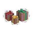 thumbnail image 3 of Lksixu Christmas Glowing Gift Boxes, Christmas Decorations, Set of 3 LED Present Boxes Ornament with Remote Control for Christmas Tree, Light Up Baubles for Indoor Outdoor Courtyard, 3 of 5