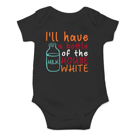 I Will Have A Bottle of The House White - Boobivore Baby - Cute One-Piece Infant Baby Bodysuit