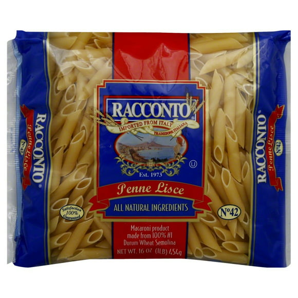 Racconto - Pasta Penne Lisce 16 OZ - Pack of 20