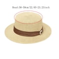 thumbnail image 2 of Fewfanhot Women Wide Brim Straw Boater Hat UPF Sun Protection Foldable Beach Fedora with Rhinestone Buckle Ribbon, 2 of 6