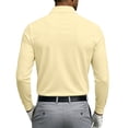 thumbnail image 4 of Mens Long Sleeve Tee Shirts Polo Shirts Button Placket Solid Color Golf Shirts Business Casual Tees, 4 of 8