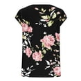 thumbnail image 5 of OKBOP Womens Tops Plus Size Sleeveless Black Crew Neck Floral Tank Tops Womens Shirts Under $5, 5 of 5