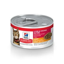 Hill's Science Diet Light Liver & Chicken Wet Cat Food, 2.9oz Can 24pk