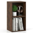 thumbnail image 1 of Costway 2 PCS Wooden Cube Storage Organizer Stackable Open Book Shelf for Small Space Brown, 1 of 7