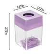 thumbnail image 3 of Foqnuq Macaron Color Magnetic Paper Clip Storage Bucket, Desk Organizing Container, Stationery Holder for Clips & Small Office Supplies - Cute & Compact Design, 3 of 7