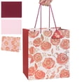 thumbnail image 5 of Cheinxy 13.7" Large Rose Flowers Gift Bags 4 Pack,Thickened Gift bag with Handles,Tissue Paper and Greeting Cards,Suitable for Birthday, Wedding, Mother's Day, Valentine's Day& New Year Gifts, 5 of 10