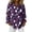 Purple, variant on Delconic Womens Halloween Print Button Down Shirt Long Sleeve Casual Regular Fit Collared Blouse Pumpkin Pattern Top Black L
