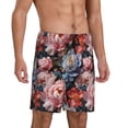 thumbnail image 2 of Sikiie Rose Flowers Mens Pajama Shorts, Lightweight Lounge Pant with Pockets Soft Sleep Pj Shorts for Men3X-Large, 2 of 6