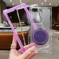 thumbnail image 5 of Clear Case for Samsung Galaxy S24 Case with Magnetic 360 Rotatable Ring Stand [Compatible with MagSafe], Heavy Duty Military Grade Protection Cover with Ring Kickstand for Women Men, Purple, 5 of 9