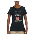 thumbnail image 2 of We Couldn't Have Picked a Better Teacher Apple Basket Pop Culture Womens Graphic T-Shirt, Black, Small, 2 of 3
