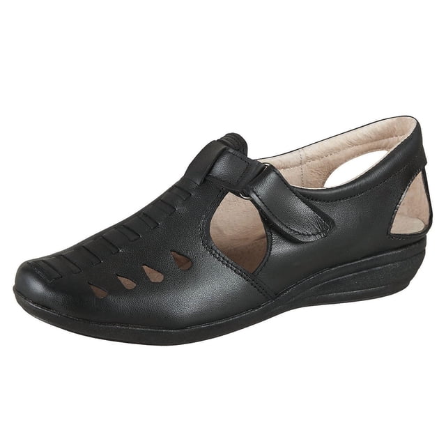 Confort Clásico Para Mujer CASTALIA Negro de Piel 016-21 CASTALIA 016-21