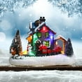 thumbnail image 4 of HCTSHG Christmas Village Houses Decoration Set, Includes Santa Claus, Snowman, Train, and Snow Scene with LED Lights for Christmas Desktop Landscape Ornaments, 4 of 6