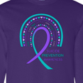 thumbnail image 4 of Inktastic Suicide Prevention Awareness Rainbow Ribbon with Hearts Long Sleeve T-Shirt, 4 of 5
