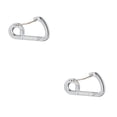 thumbnail image 3 of Soidarity Clips de mosquetón Amplia aplicación Superficie lisa Mosquetón fácil de transportar Buena estabilidad dimensional para exteriores Plata 2piezas Soidarity CBP205779, 3 of 6