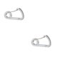 thumbnail image 3 of Soidarity Clips de mosquetón Resistente al desgaste Operación simple Mosquetón de alta resistencia a impactos más fuerte para exteriores Plata 2piezas Soidarity CBP205779, 3 of 6