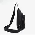 thumbnail image 6 of OutDoor Travel Fashion Mens CrossBorder Small Chest Polyester Shoulder Bag Trend Leisure. black, 6 of 6