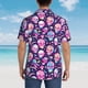 thumbnail image 4 of Fotbe Skull mushroom colorful cute Camisa Hawaiana para Hombre Unisex – Camisa Casual de Verano con Botones de Manga Corta de Algodón y Lino,Small, 4 of 7