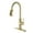 Brushed Gold, variant on SUMERAIN Pull out Kitchen Faucet,Single Level Stainless Steel Kitchen Sink Faucets with Pull down Sprayer with Deck Plate,Brushed Nickel