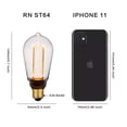 thumbnail image 4 of Bombilla LED Harwez Vintage Edison de 3,5 W, 2200 K, E26, regulable, ST64, 4 of 6
