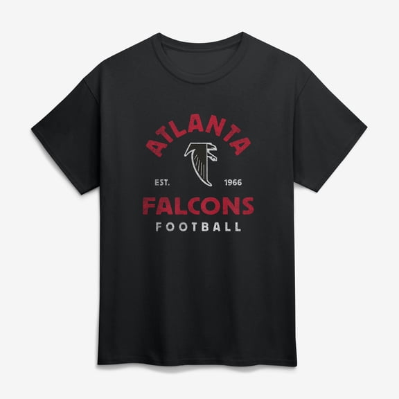 Men's Logo Athletic Black Atlanta Falcons Vintage Arch T-Shirt