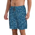 thumbnail image 2 of Logiee Blue Glitter Print Mens Swim Trunks Quick Dry Board Shorts,Breathable Hawaii Beach Shorts Swimwear Bathing Suits-Large, 2 of 6