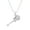 Clear, variant on Guitar Pendant Necklace Rhinestone Crystal Rhodium Plated 17 Inch Snake Chain J0582-CR
