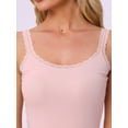 thumbnail image 4 of DARING DIVA Lace Camisole Tank Cotton Cami Pajamas Undershirt XS Pink, 4 of 6