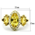 thumbnail image 2 of Womens Gold Ring 316L Stainless Steel Anillo Color Oro Para Mujer Ninas Acero Inoxidable Topaz Bathsheba, 2 of 4