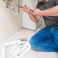 thumbnail image 3 of 2 Pcs Washer Machine Hose Washing Hoses Water Flexible Drain Sink Tube White Soft Rubber Steel, 3 of 6