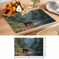 thumbnail image 6 of Forests Bears Placemats Set of 4 Modern Art Mountain Animals Watercolor Place Mats Indoor Wipeable Table Mats Washable Cloth Dining Table Placemats for Kitchen Holiday Party Home Decor 13x19 Inch, 6 of 9