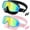 01-black Blue& Pink Blue, variant on Vvinca Swim Goggles with Nose Cover, Fabric Strap Toddler Kids Swimming Goggles Diving Mask Anti-Fog/UV No Leak for Age 3-15