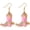 Pink, variant on Rhinestone Western Boots Dangle Earrings Crystal Cowgirl Cowboy Enamel Hat Rodeo Boot Earrings Boho Western Jewelry Gift for Women