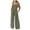 Army Green, variant on ABATAB Summer Jumpsuits for Women Square Neck One Piece Trendy Outfits Sleeveless Wide Leg Long Pants Party Clubwear Rompers