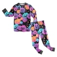 thumbnail image 7 of Gerichy Toddlers Pajamas Sets Halloween Boys Girls Sleepwear Pumpkin Graphic PJS Clothes Set 2T-9T, 7 of 7