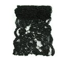 thumbnail image 2 of Altotux 4-1/8" Black Raschel Lace Trim with Handsewn Floral Pattern Cording Scalloped Trimming DIY Design Craft Sewing Supplies, 2 of 3