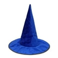 thumbnail image 4 of RUTAYY Women's Halloween Witch Hat Solid Color Glitter Party Performance Hats Blue, 4 of 4