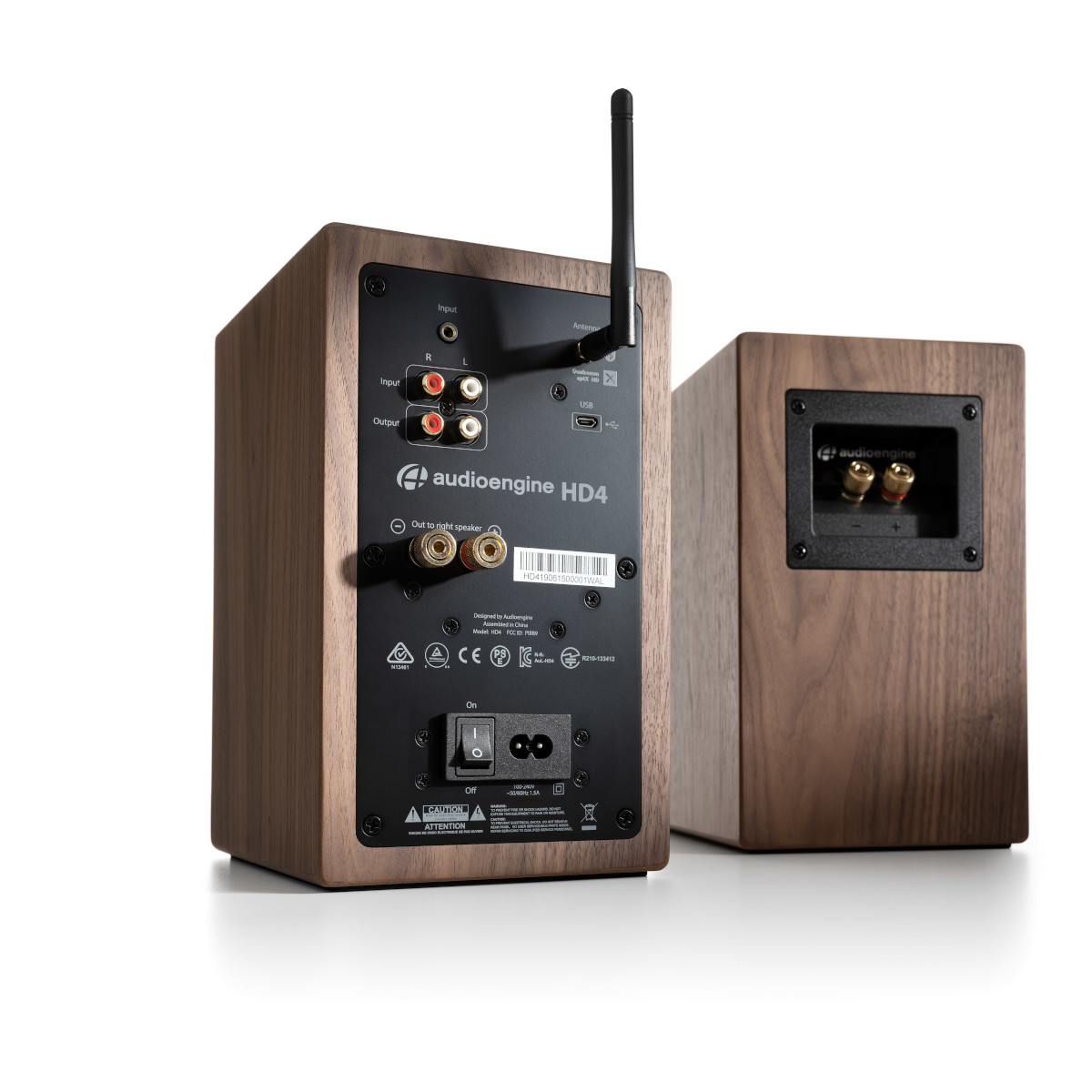Audioengine HD4 120W Wireless Bluetooth Bookshelf Stereo System - Walnut - image 2 of 5
